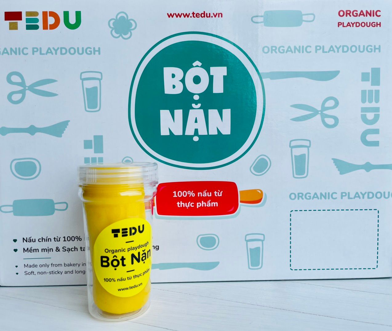  Bột nặn hủ 140gr - Bột nặn an toàn TEDU 