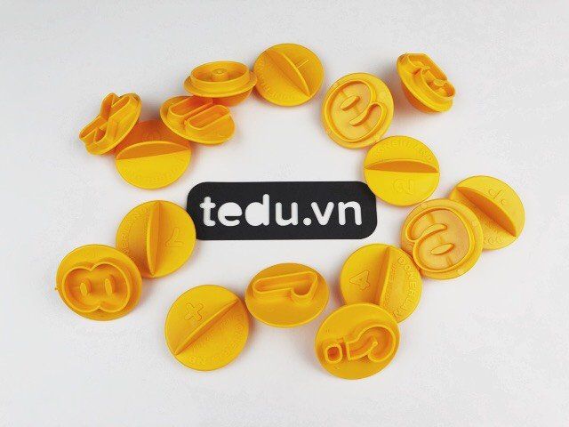 Khuôn ấn 16 số đếm HQ chơi bột nặn đất nặn an toàn TEDU