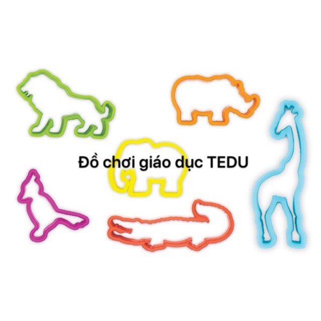 Khuôn Động vật Rừng và Biển chơi kèm bột nặn an toàn TEDU