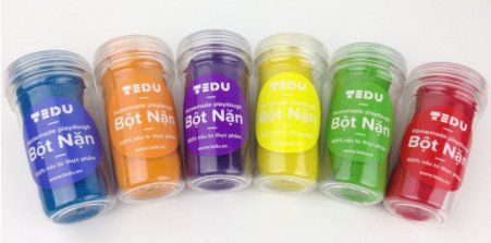 Bột nặn Set 6 (hủ 140gr) - Bột nặn an toàn TEDU