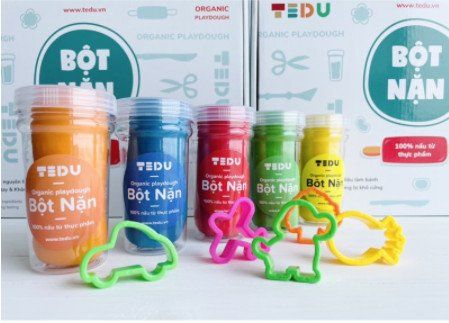 Bột nặn Set 5 (hủ 140gr) - Bột nặn an toàn TEDU
