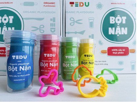 Bột nặn Set 4 (hủ 140gr) - Bột nặn an toàn TEDU