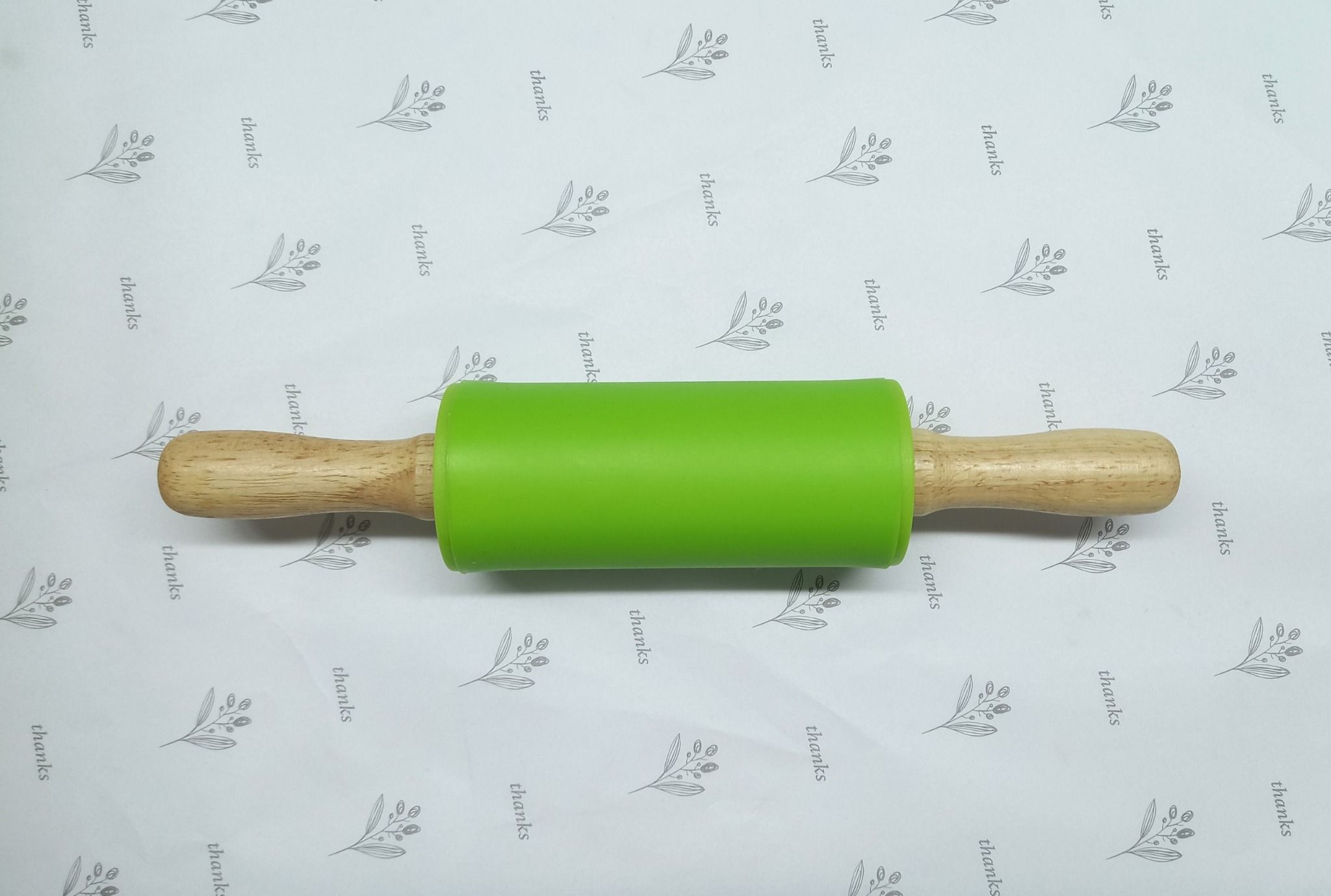 Cây lăn gỗ silicon chơi kèm bột nặn an toàn TEDU