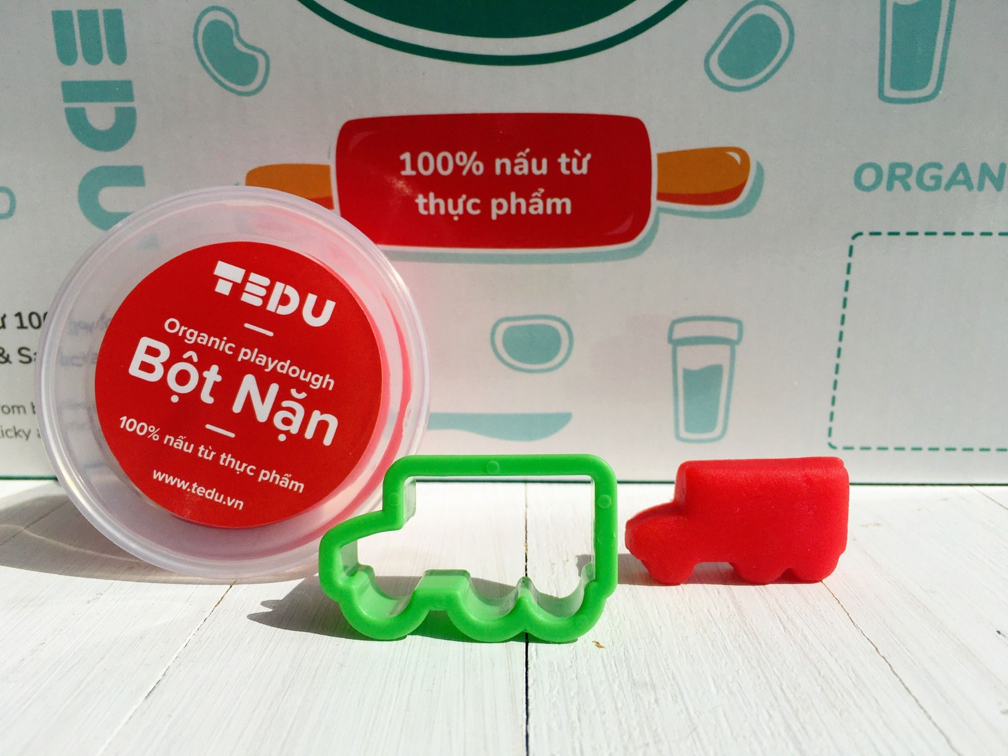  Bột nặn 70gr có khuôn nhí -  Bột nặn an toàn TEDU 