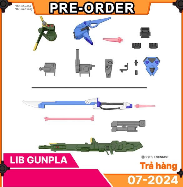 [Pre-order] - Trả hàng 2024 tháng 07 - 1/144 OPTION PARTS SET GUNPLA 02 - LAUNCHER STRIKER & SWORD STRIKER - Giá Order: 215k