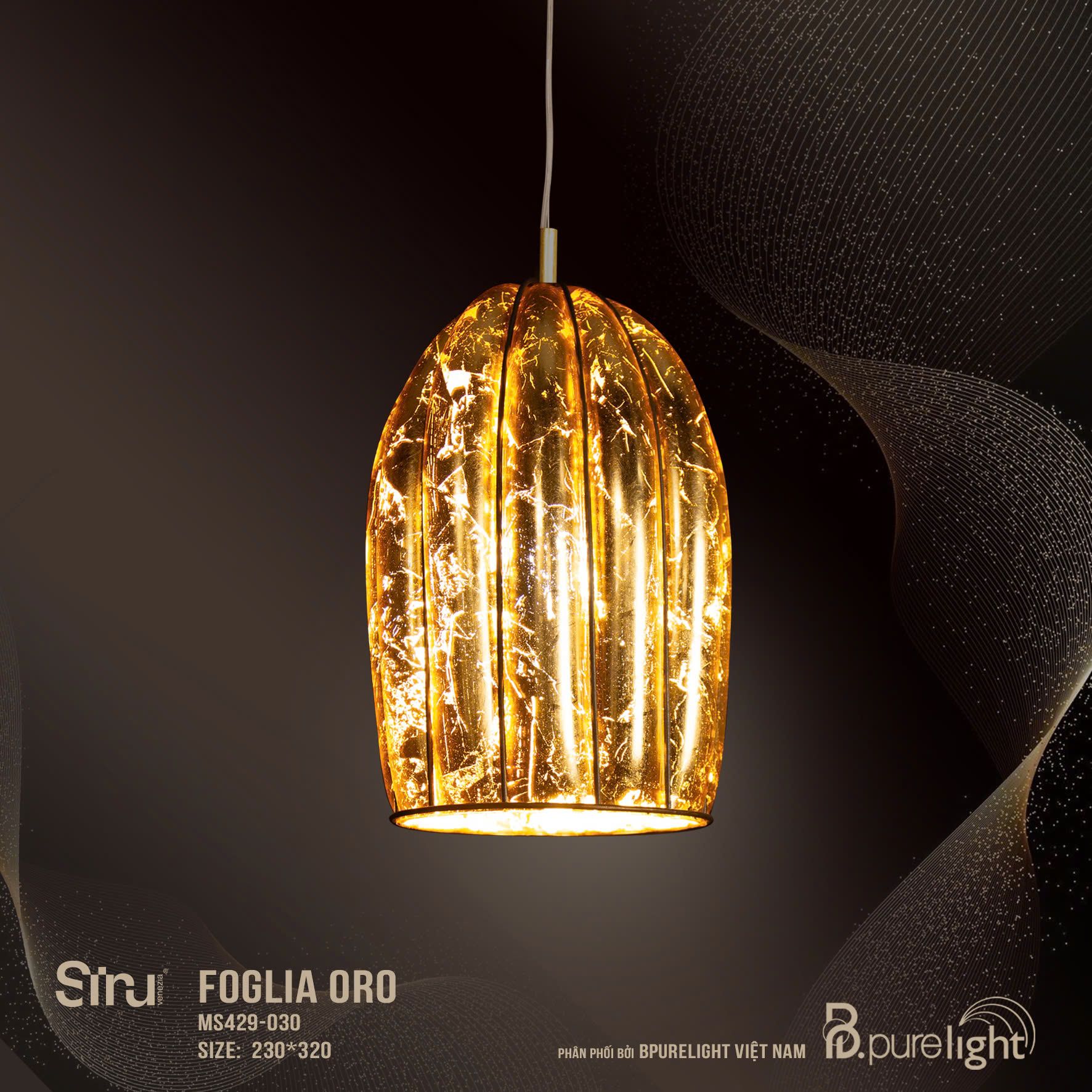 Đèn trang trí Foglia Oro - MS429-030