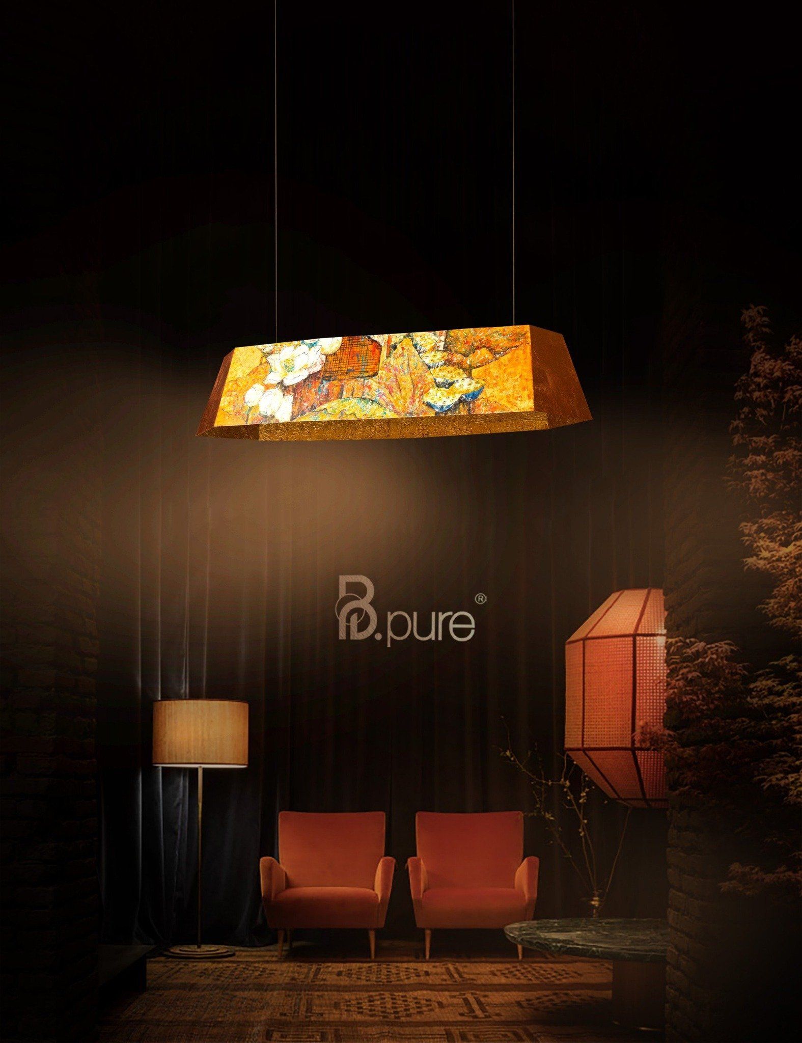 Đèn thả sơn mài Adalie - DHD53