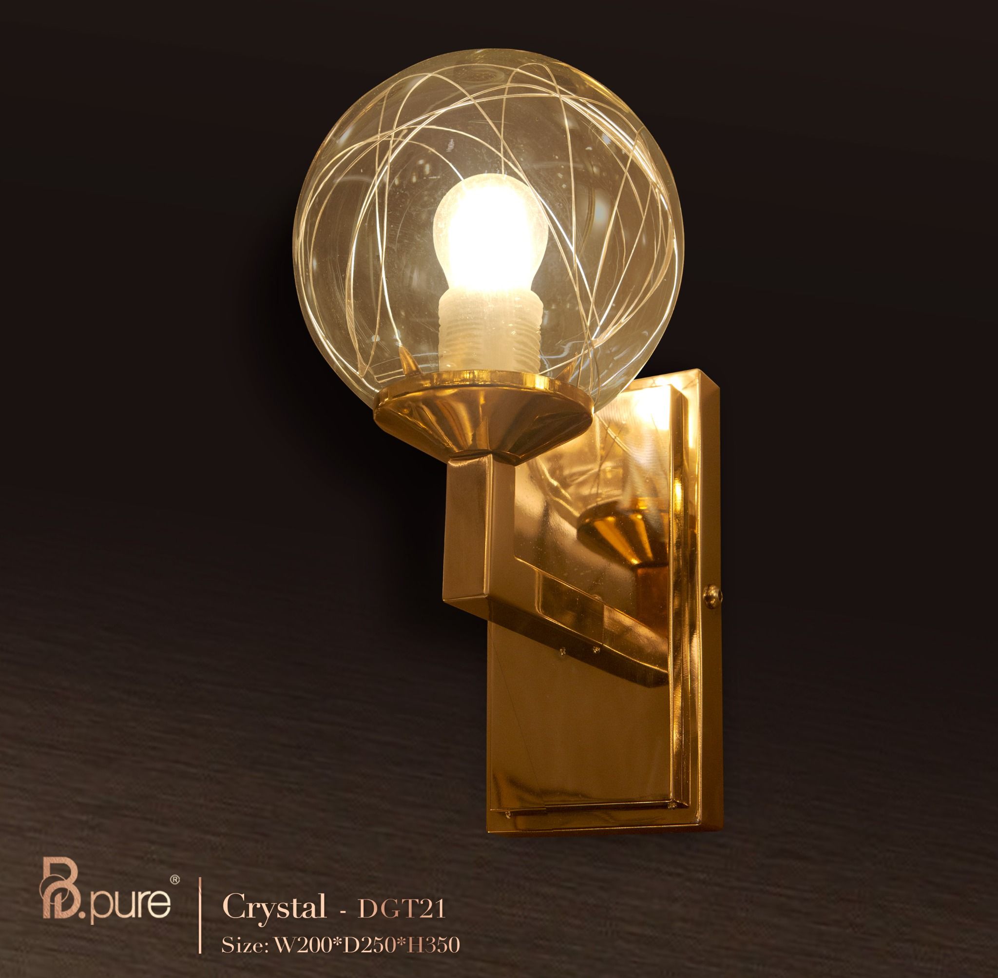 Đèn ốp tường Crystal DGT21