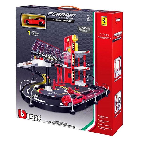  Trạm đỗ xe Ferrari đa chức năng, kèm xe đua tỉ lệ 1:43 
