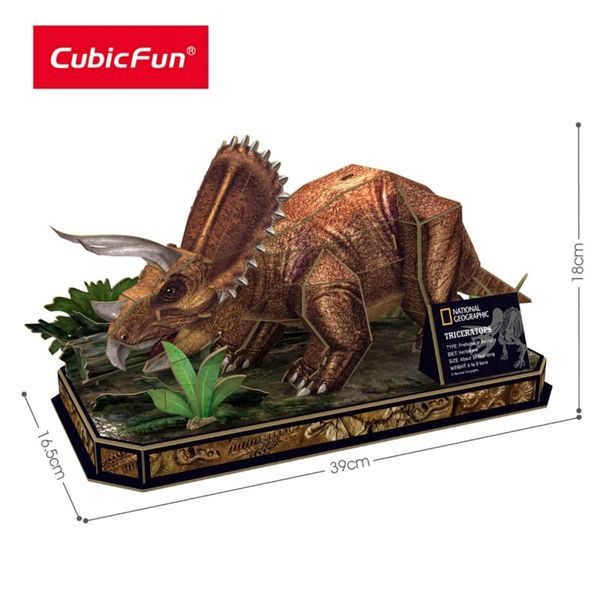  Đồ Chơi Đồ Chơi Trẻ Em Xếp Hình 3D Nat Geo: Khủng Long Triceratops PUZZLES 