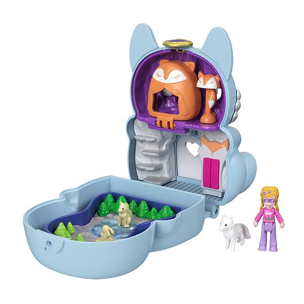  Đồ Chơi Nhập Vai Polly Pocket  Chiếc Túi Hình Cáo Mũi Hồng 