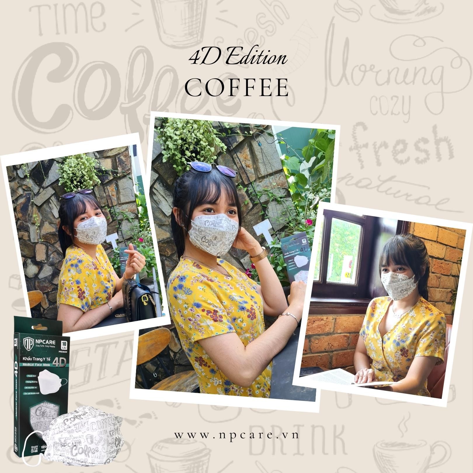  Khẩu trang y tế 4D (KF94) Coffee (H/10c) 