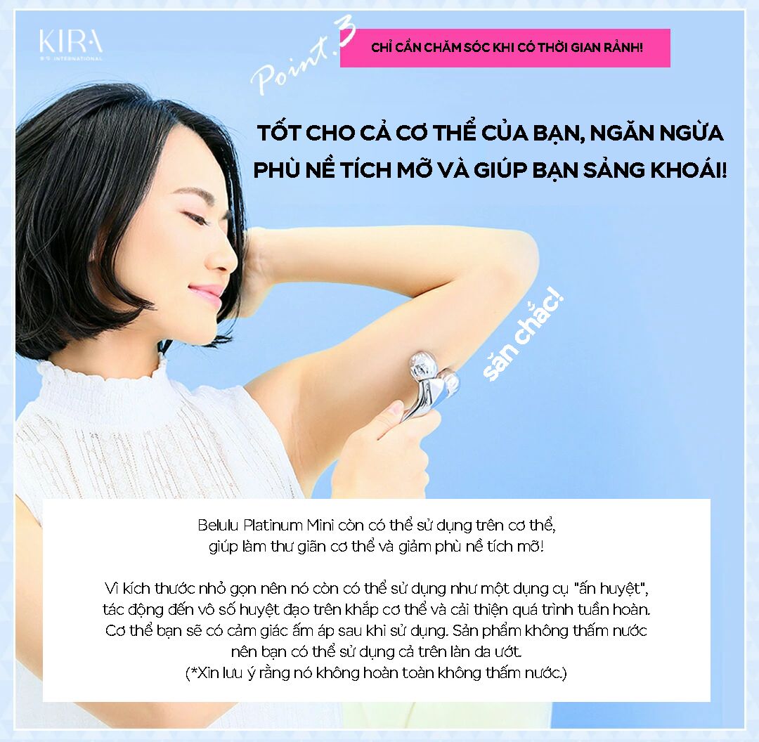 Thanh Lăn Massage Belulu - Bảo bối Sắc đẹp và Sức khỏe của Phái đẹp Nhật Bản
