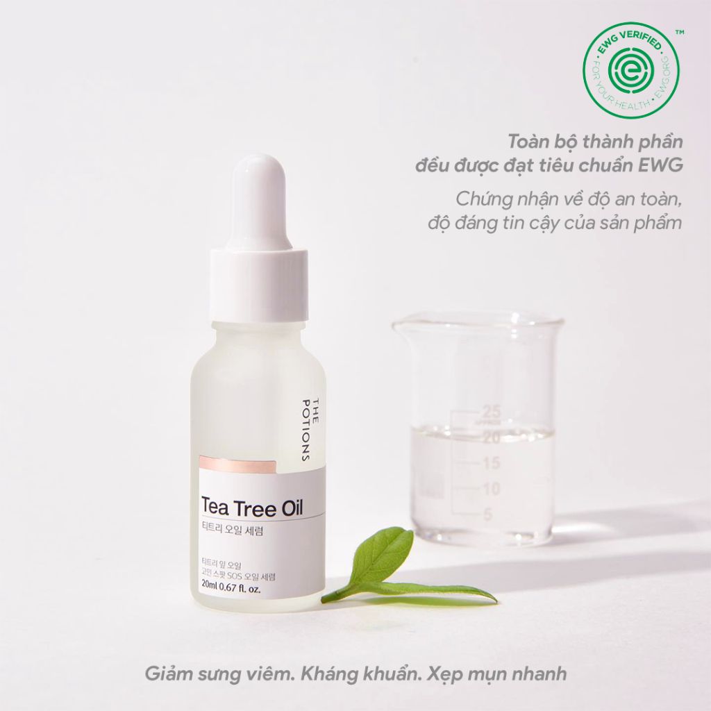 Serum Giảm Mụn Chiết Xuất Dầu Tràm The Potions Tee Tree Oil Serum 20ml