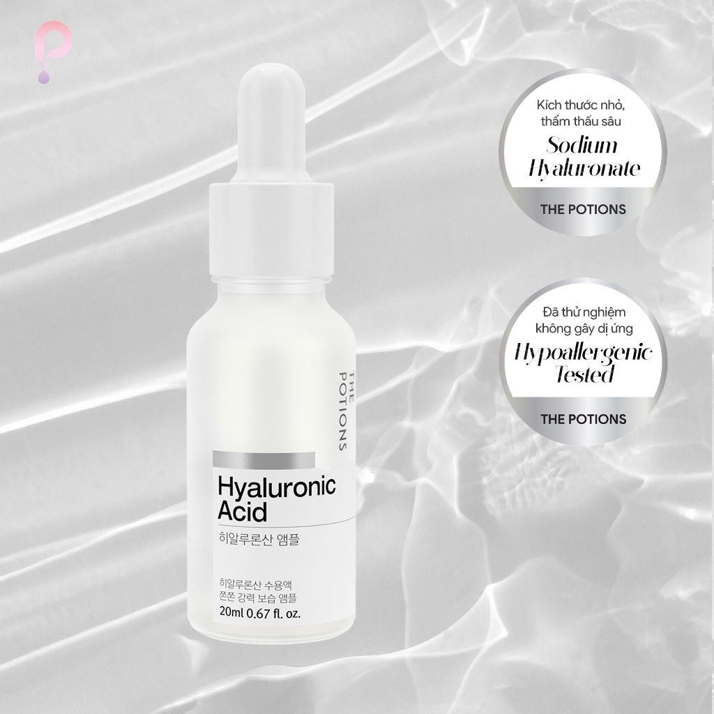 Tinh Chất HA Cấp ẩm, Dưỡng ẩm Cho Da Căng Bóng The Potions Hyaluronic Acid Ampoule 20ml