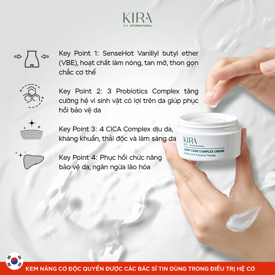 Kem Nâng Cơ Kira Joint Care Complex Cream - Giảm Nếp Nhăn, Tăng sinh Collagen 48g