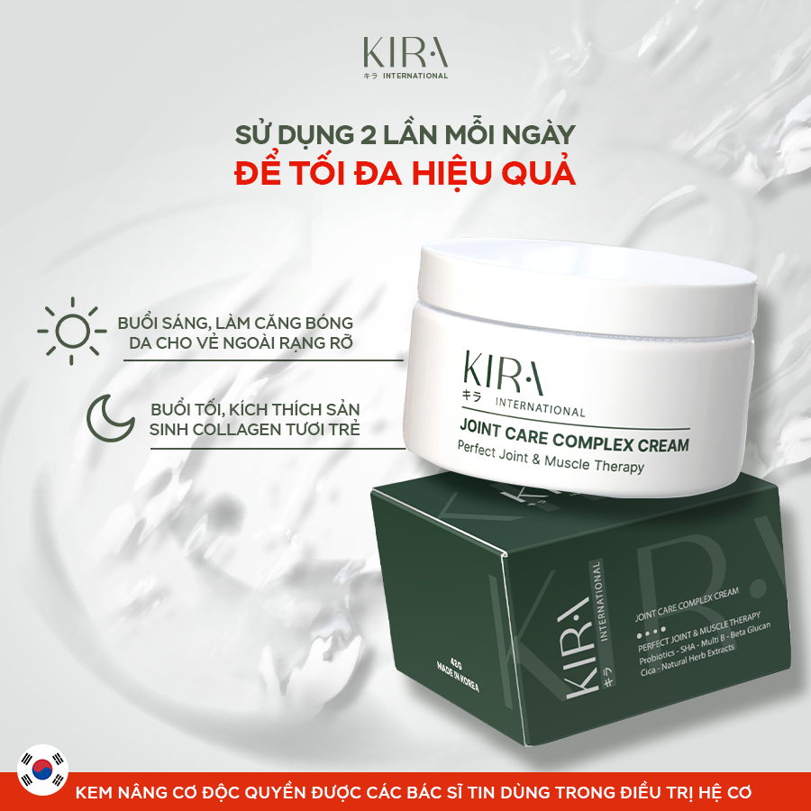 Kem Nâng Cơ Kira Joint Care Complex Cream - Giảm Nếp Nhăn, Tăng sinh Collagen 48g
