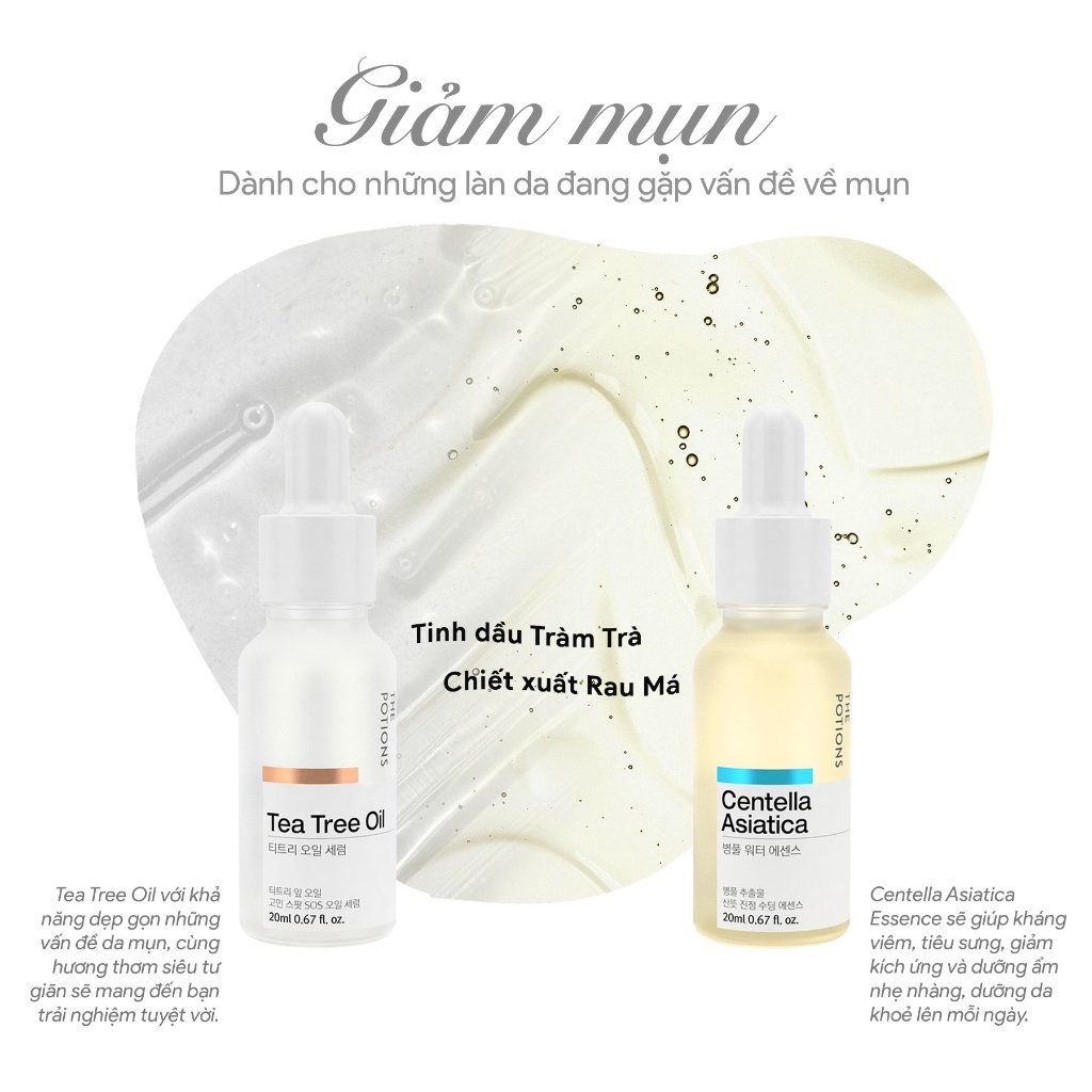 Serum Dưỡng ẩm Và Làm Dịu Da The Potions Centella Asiatica 20ml Chiết Xuất Rau Má