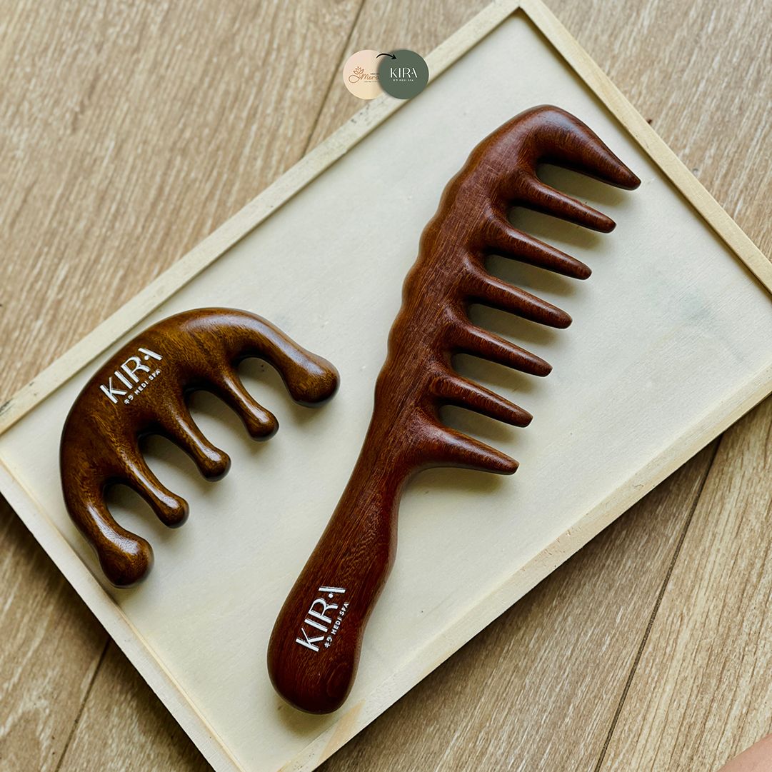 Lược Gỡ rối, Massage, Tránh Rụng Tóc - Tóc Mây Má Đào - KIRA GUASHA