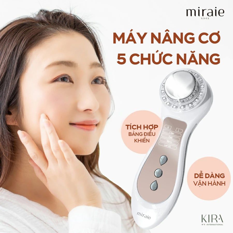 Máy Chăm Sóc Da Mặt Chuyên Sâu Miraie Ems - Trẻ Hóa Da, Làm Sạch Sâu, Tăng Độ Săn Chắc