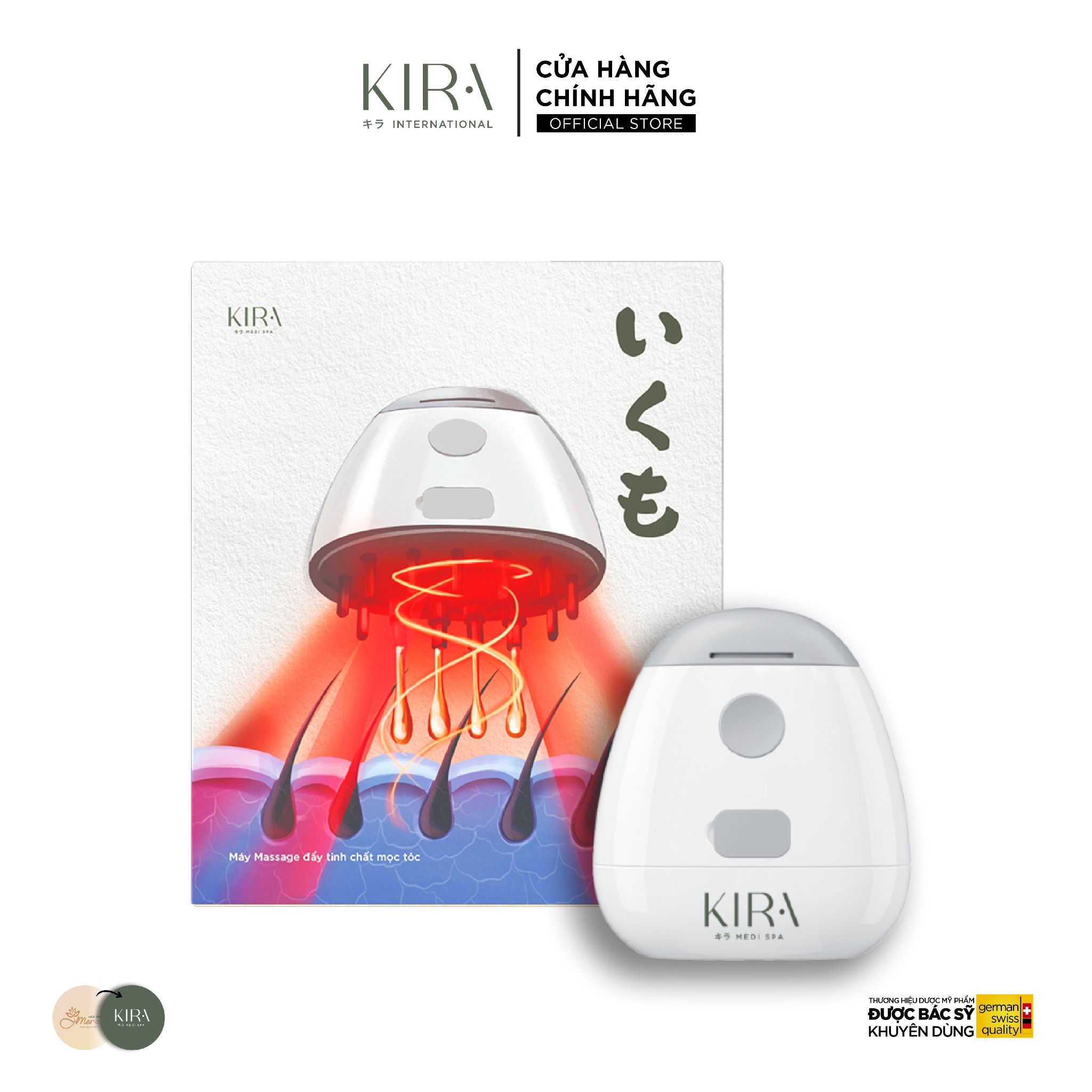 Lược Massage Đẩy Tinh Chất Móc Tóc - KIRA IKUMO Đả thông kinh mạch, Thư giãn da đầu, Ngăn rụng tóc