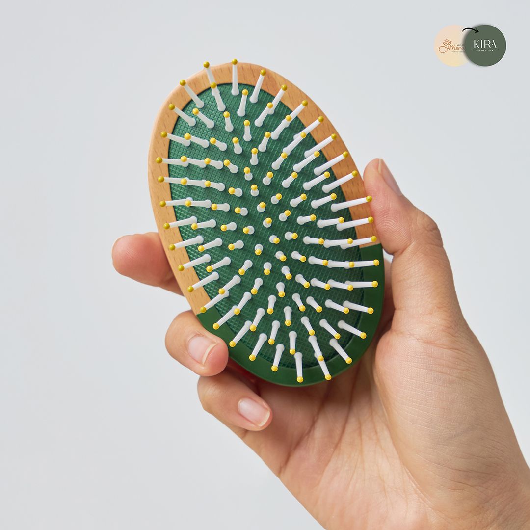 Lược Gỡ rối, Massage, Tránh Rụng Tóc - Tóc Mây Má Đào - KIRA GUASHA