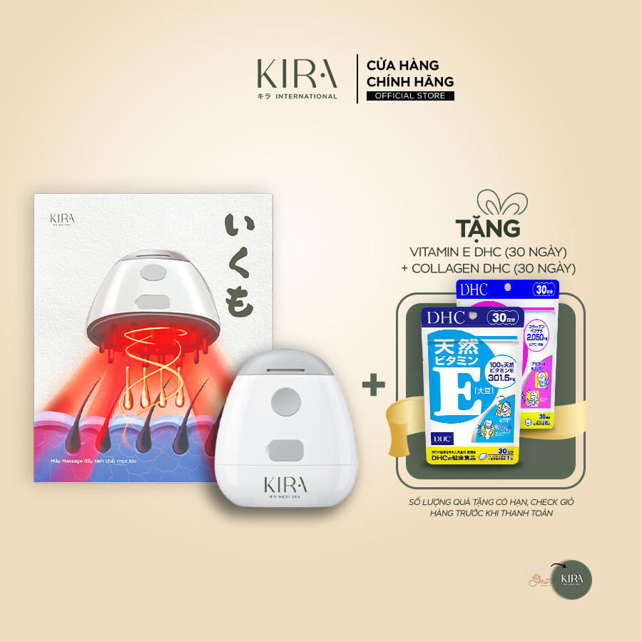 Lược Massage Đẩy Tinh Chất Móc Tóc - KIRA IKUMO Đả thông kinh mạch, Thư giãn da đầu, Ngăn rụng tóc