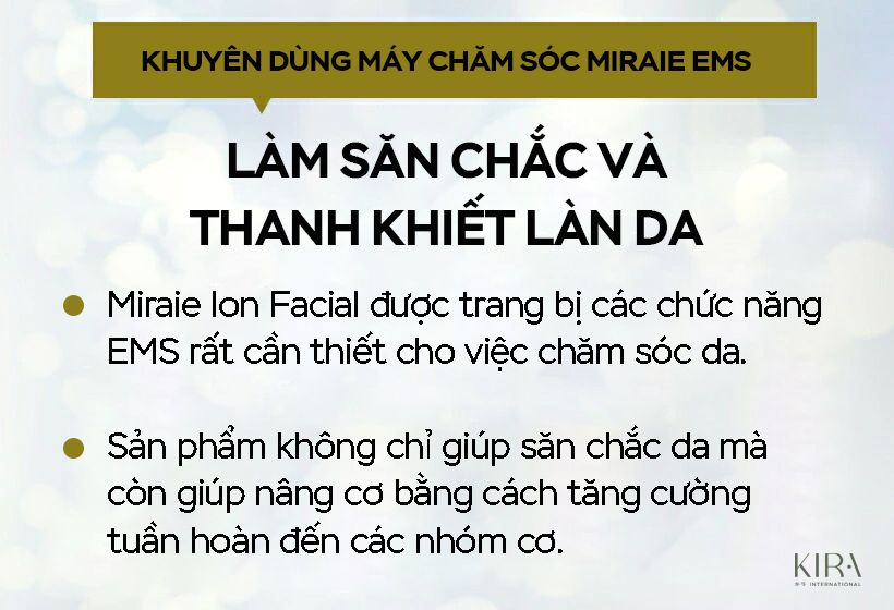 Máy Chăm Sóc Da Mặt Chuyên Sâu Miraie Ems - Trẻ Hóa Da, Làm Sạch Sâu, Tăng Độ Săn Chắc