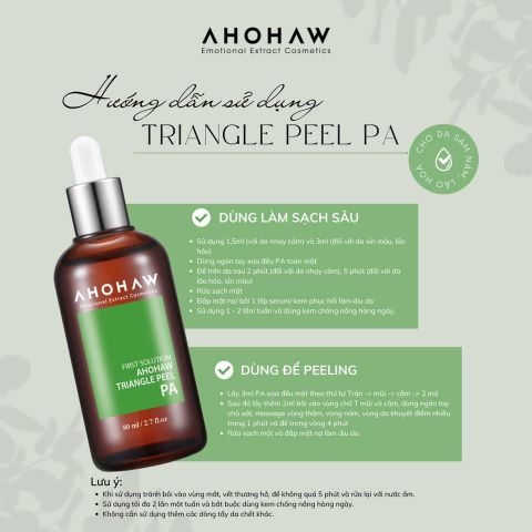  Ahohaw Triangle Peel da PA - Dành cho da khô - 80ml 