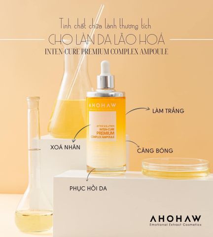  Ahohaw Inten-Cure Premium Complex Ampoule - Tinh Chất Đặc Trị Xoá Nhăn, Chống Lão Hoá - 150ml 