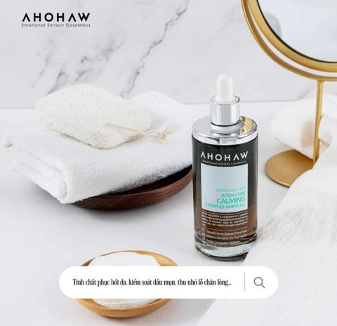  Ahohaw Inten-Cure Calming Complex Ampoule - Tinh Chất Phục Hồi, Kiểm Soát Dầu Mụn, Thu Nhỏ Lỗ Chân Lông 