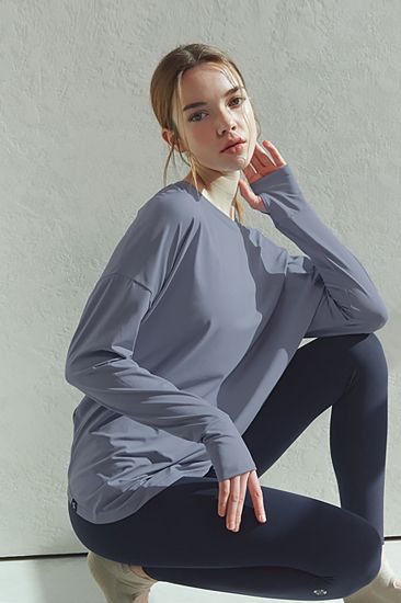  XA5368G_Ice Feather Loose Fit Long Sleeve 