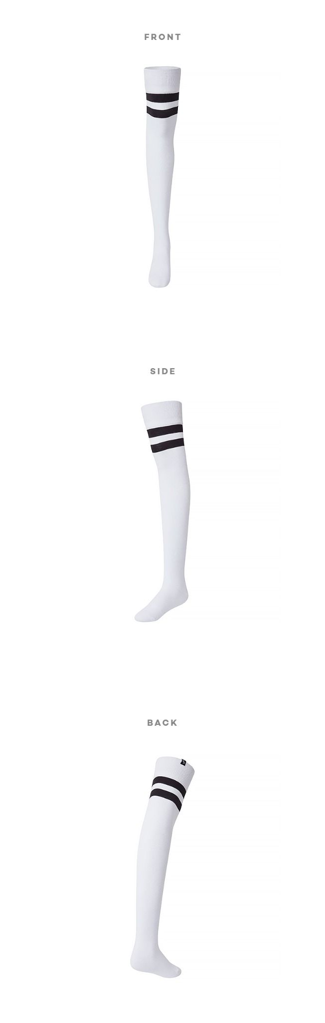  XEB210H_Double line overknee socks 