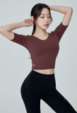  XT4202T_middle sleeve crop top 