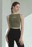  XT4337G_Áo crop top 300N cắt ngực 