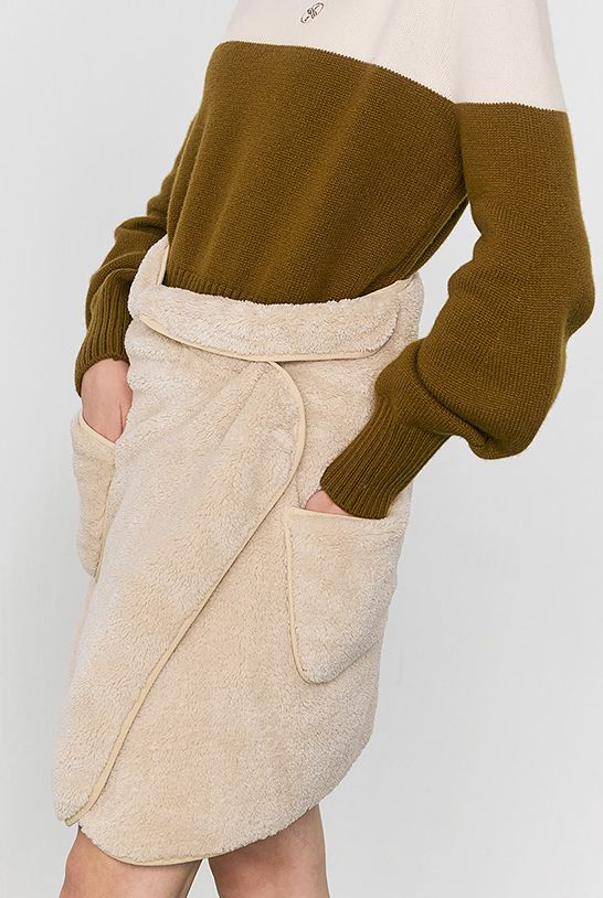  GP5006G[có sẵn]_soft fleece wrap blanket(free size)_Coconut Beige 