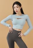  XA5338F[có sẵn]_Soft Touch Layered Long Sleeve_Bluebell 