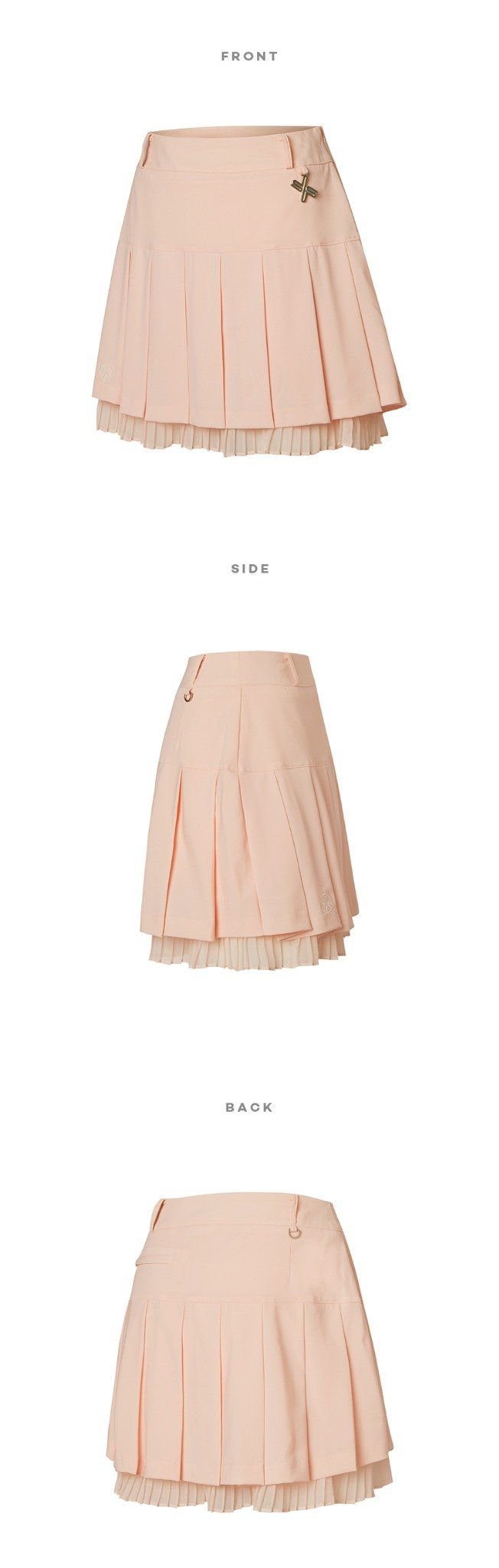  GP3006G[có sẵn]_Chiffon Mix Culotte Skirt_Cloud Pink 