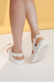  XED223C_Slide & Sandal X-Strap Leather 2 Ways Shoes_Neo White 