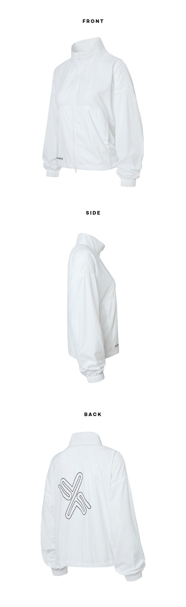  XA5377G[có sẵn]_Hiker Crop Windbreaker_White ivory 