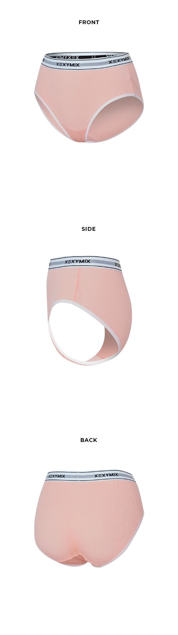  LB6002F_Ribbed Banding Panty_Milky Pink 