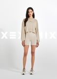  XTFMT01H3 Loose fit crop long sleeve_pale beige 