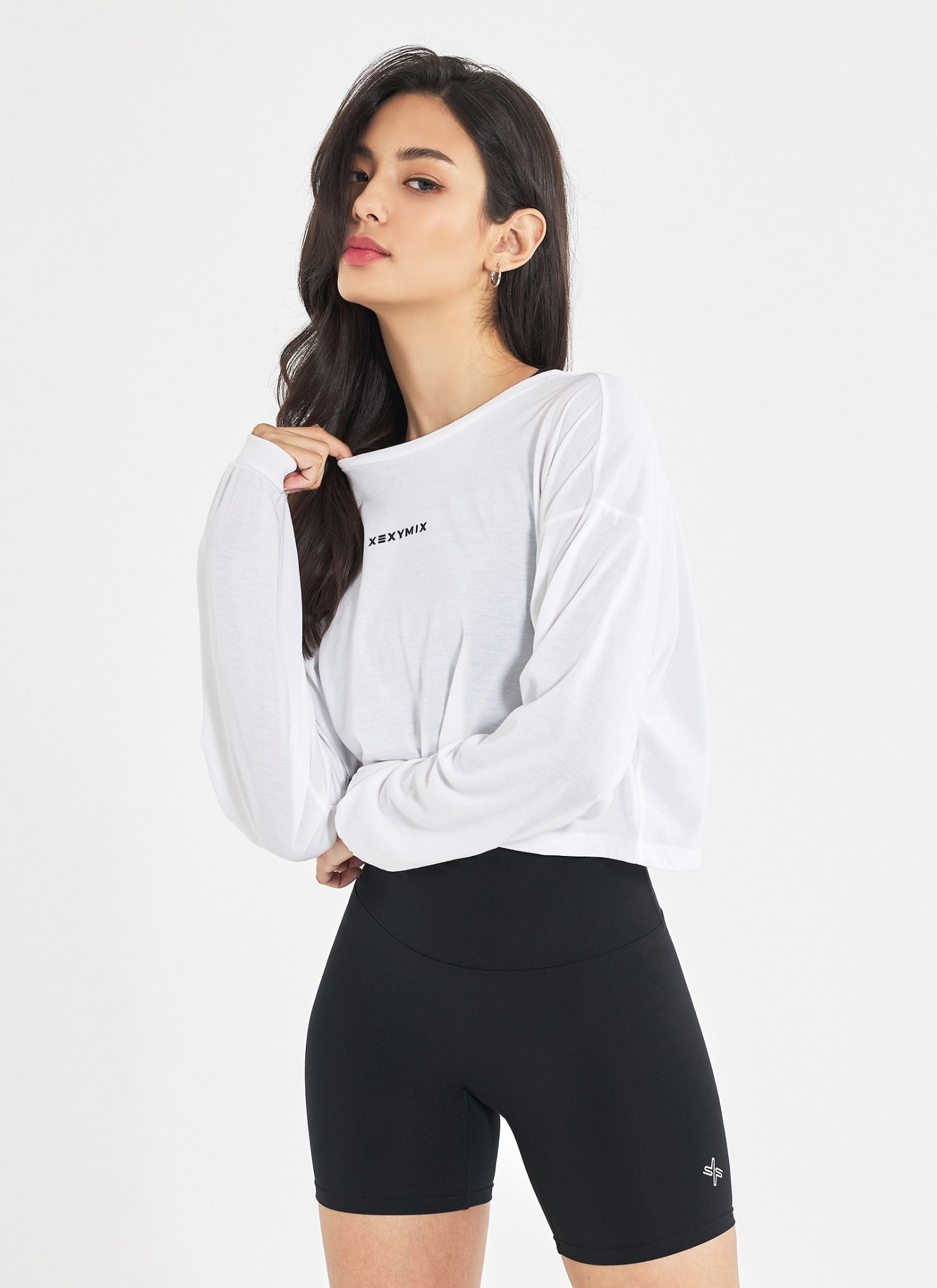  XTFMT01H3 Loose fit crop long sleeve_ivory 