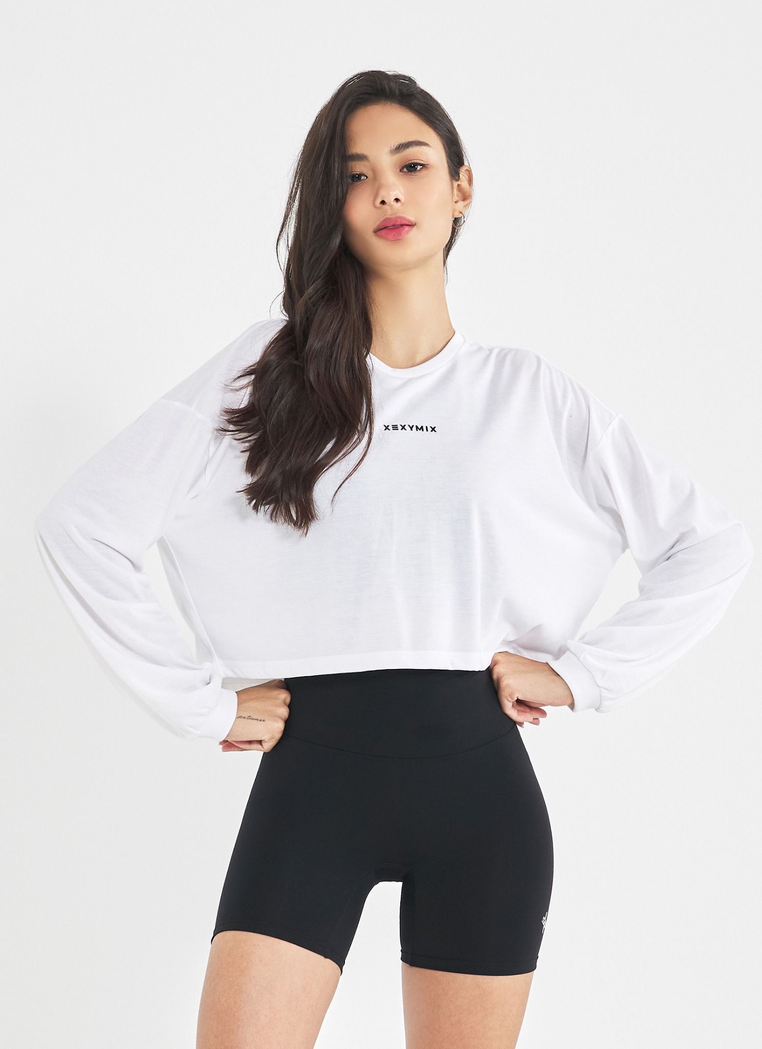  XTFMT01H3 Loose fit crop long sleeve_ivory 