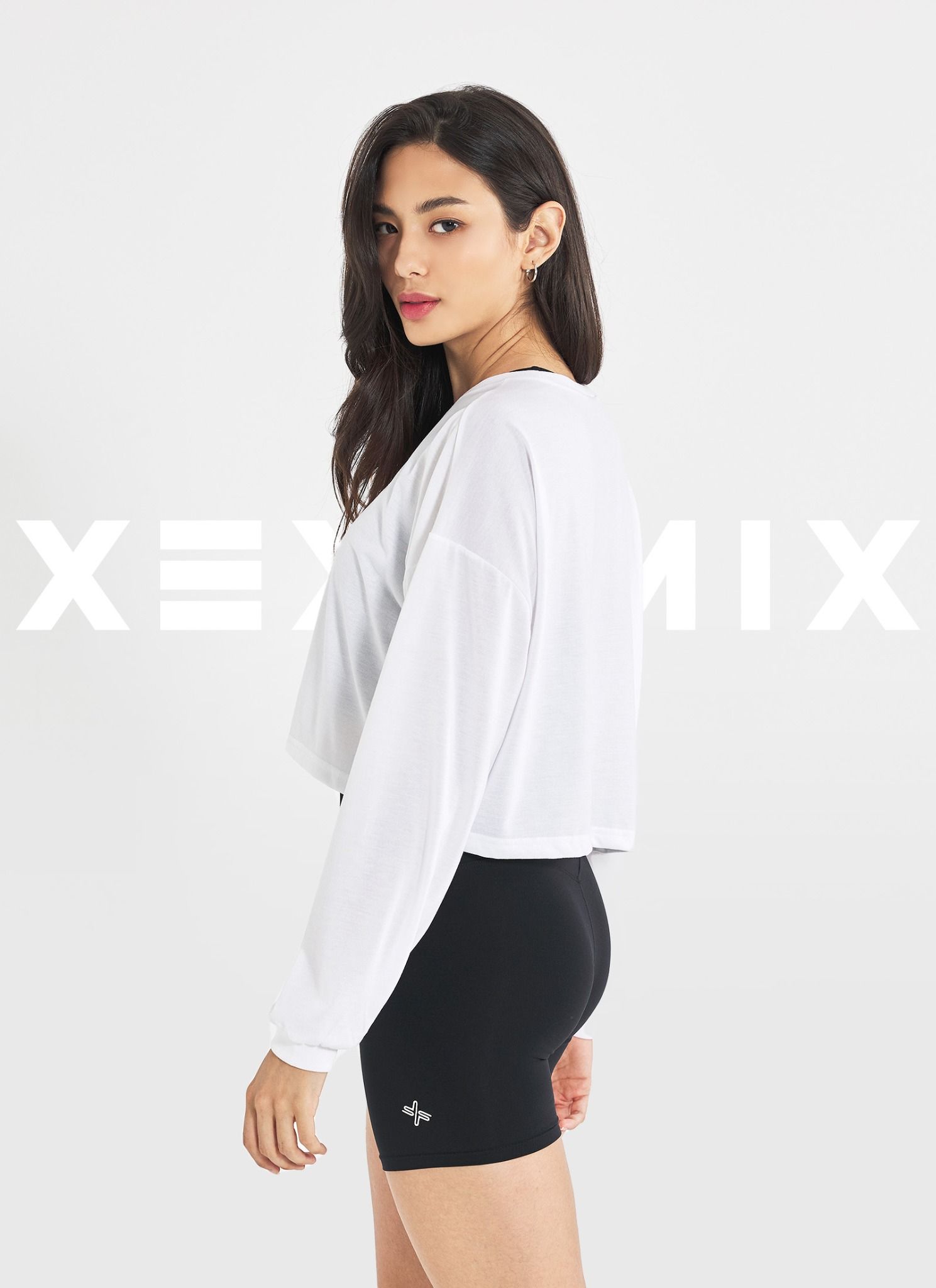  XTFMT01H3 Loose fit crop long sleeve_ivory 