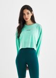  XTFMT01H3 Loose fit crop long sleeve _marine mint 