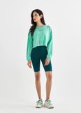  XTFMT01H3 Loose fit crop long sleeve _marine mint 