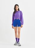  XTFMT01H3 Loose fit crop long sleeve _breeze purple 