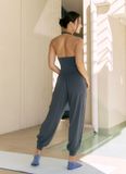  Quần XWFTP04H3 Smoke banding harem pants_ dark slate 