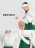  XWFLT01H3 Logo banding crop long sleeve _ Ivory 